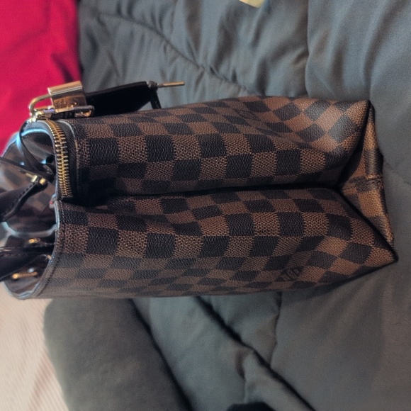 Louis Vuitton Damier Ebene Checker Canvas Satchel in Brown and Dark Brown - Picture 9 of 11